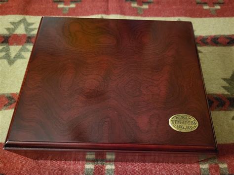 Vintage Thompson & Co Inc. 1915 Cherry Wood Finish Cigar box 